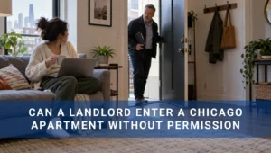 Landlord entering apartment without permission as tenant is on couch drinking coffee