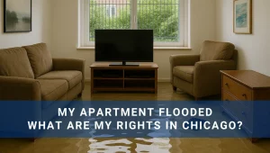 Picture of a flooded chicago apartment interior