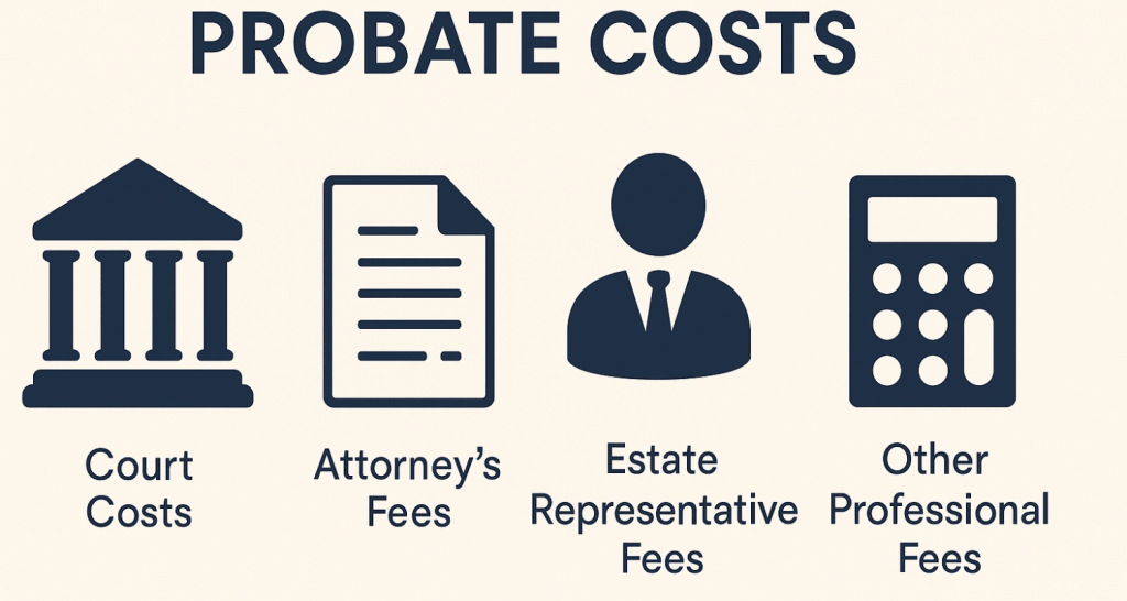 Costs of probate symbols