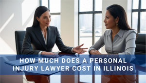 Personal injury lawyer discussing fees