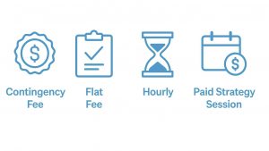 A listing of different legal fees types