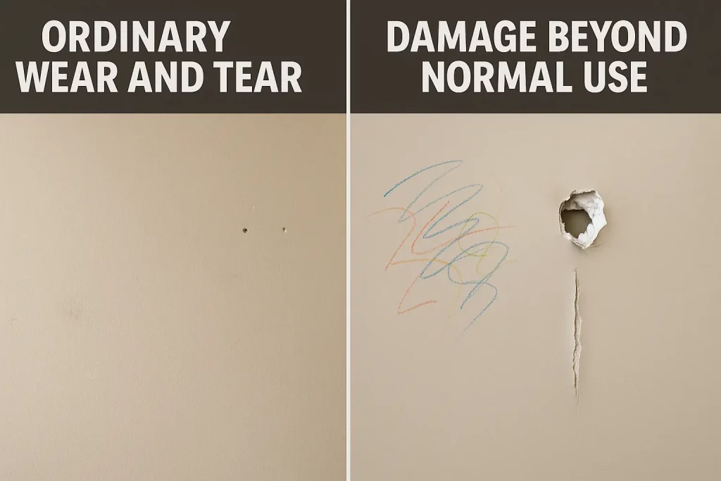 Image showing scuffs on wall vs holes and coloring