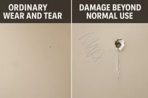 Image showing scuffs on wall vs holes and coloring