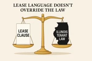scale showing that lease language does not override the law
