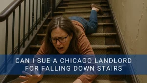 Tenant falling down stairs head first suffering injury